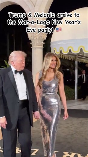 Trump & Melania arrive to the Mar-a-Lago New Year’s Eve party! Gorgeous! #news
