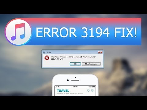 Best Way to Fix iTunes Error 3194 for iOS 11 and iOS 10 iPhone/iPad/iPod