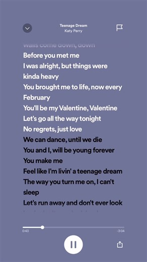 Katy Perry - Teenage Dream (Lyrics Video)