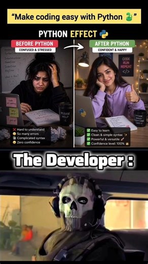 “Make coding easy with Python 🐍”#coding #funny #shorts #memes ‪@LearnComputerWithRCS‬