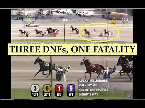 HORRIFIC HARNESS RACING ACCIDENT. RIP Red Roll 😓 8/15/21 Batavia Downs