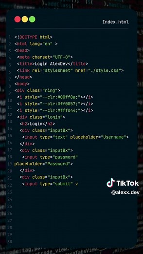 Programación | Login Html & Css #programacion #login #html #dev #code #form