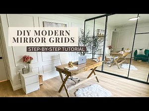 DIY Modern Mirror Grids // DIY Door and Window Panes Tutorial