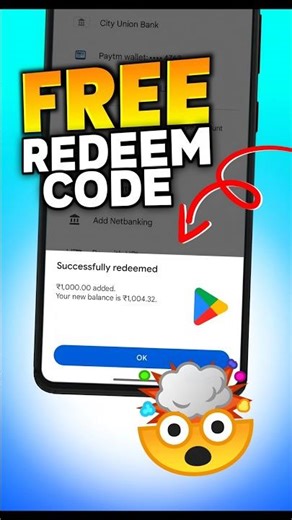 NEW FREE REDEEM CODE TRICK | FREE REDEEM CODE APP | FREE GOOGLE PLAY REDEEM CODE #shorts #redeemcode