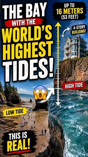 The Bay With the World's Highest Tides #youtubeshorts #viralshorts #fyp