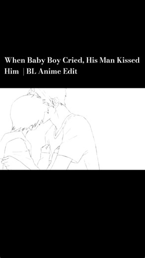 Baby Boy Cried and His Man Kissed Him | Cute BL Anime Moment #Shorts #bl #blkiss
