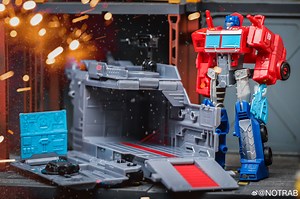 Transformers EarthSpark Optimus Prime Battle Base Trailer In-Hand Images