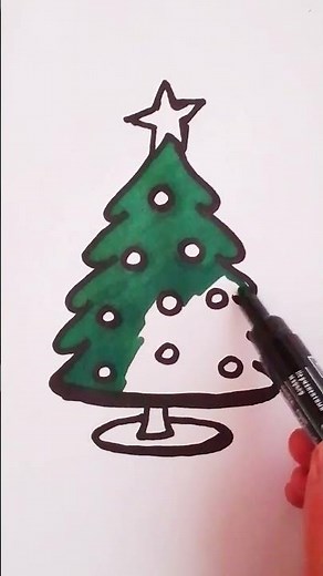“Easy Christmas Tree Coloring for Kids | Einfache Weihnachtsbaum Ausmalen für Kinder”
