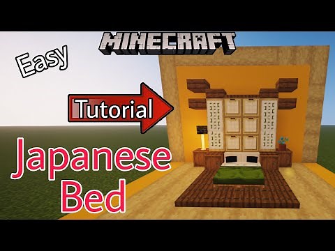 how to build a japanese bedroom in minecraft | Easy Japanese Style Bed in Minecraft