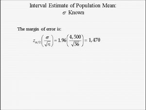 Business Statistics lecture 8 -- Confidence Intervals
