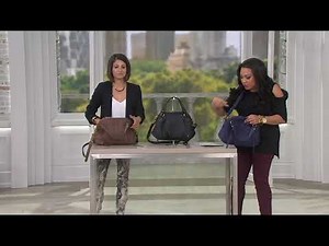 orYANY Lamb Leather Satchel Handbag -Trina on QVC