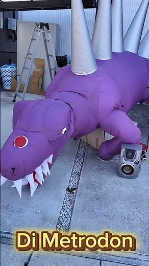 Dinosaur shooting game event production / Stegosaurus Inflatable / 恐竜シューティング デイメトロドン #Dinosaur