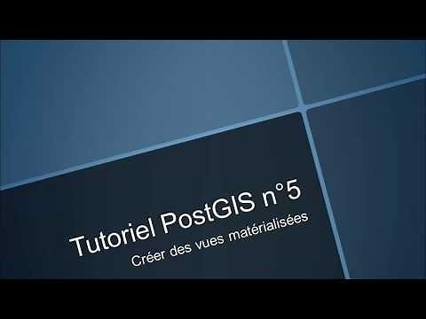 PostgreSQL/PostGIS n°6 - Créer des vues matérialisées