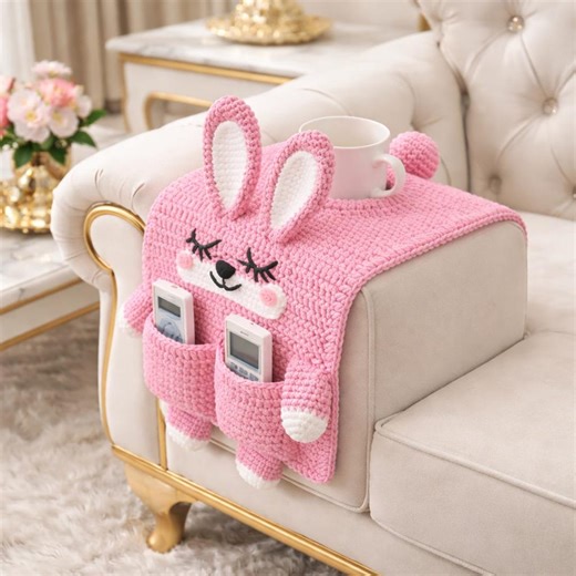 Crochet Bunny Armrest Organizer Pattern PDF, Sofa Pocket Organizer, Crochet Couch Storage, Bunny Crochet Pattern, Crochet Bunny Armrest PDF - Etsy