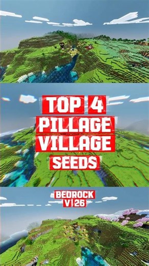 ⭐ Top 4 Plains Pillage Village Seeds | Minecraft Bedrock 26 🌍 #minecraft