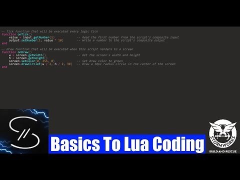 Basic LUA Tutorial | Stormworks Build And Rescue Gameplay
