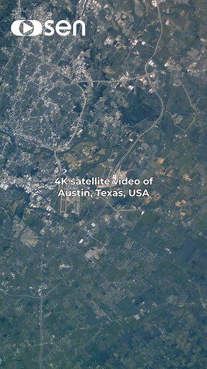The view from our satellite as it filmed over Austin, Texas, USA 🛰️ #earthfromspace #satellites #satelliteimagery #austintx #earthfromabove | Sen