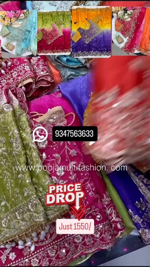 Vanam Pooja on Instagram: "*1550/ *Keri pedding 😻😘* Very soft & elegant rich look fendy sartin fabric with beautiful embroidery 3 mm sequence work heavy border with buttis in all over saree aarco Paired with fully Stiched heavy jhal work embroidery sequence design with back side net pattern nd fancy tussels Can be upto 42" *🤩 Eye Catching 4 Colours 🤩* *At Just ₹1550/- ❣️* Premium Quality Ready Stock"