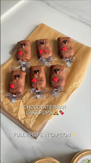 Chocolate Bear Cake Pops 🧸🍫