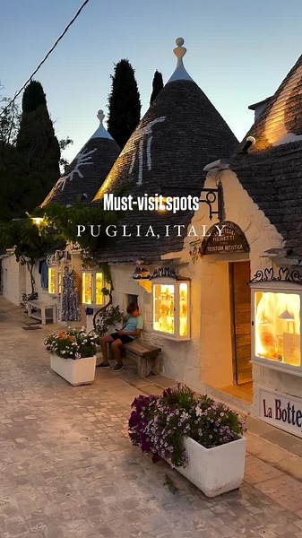Planning a trip to Puglia, Italy? Here are the must-see spots! 🏛🌊 🍽 Grotta Palazzese – Dine in a breathtaking cave. 🏡 Alberobello – Wander through a fairy-tale village of trulli houses. 🏚 Matera – Explore an ancient cave city. 🏖 Polignano a Mare – Swim in crystal-clear waters beneath cliffs. 🌊 Monopoli – Experience a charming coastal town. 🌅 Torre Canne – Watch stunning seaside views. ✈️ Fly into Bari Airport & rent a car for the best experience! 👉 Save this pin & follow for more travel
