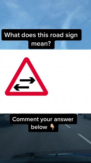 What does this sign mean🚗🤔 Two-way traffic sign crosses a one-way road. #dailydrivingschool #goodmayestestcentre #ilford #pass #theorytest #automatic #viral #fyp #tiktok #foryou #OlsaSüperOlur