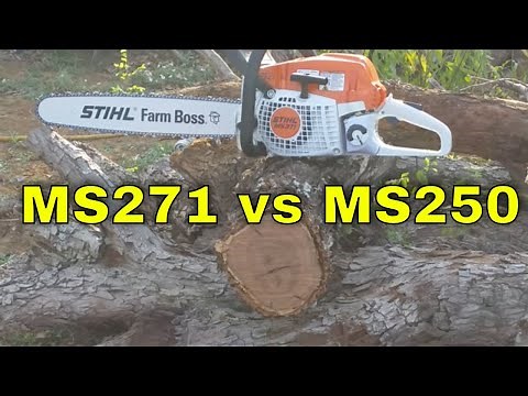 New Stihl MS271 vs used MS250 test cuts. farmboss ms 271 vs ms 250