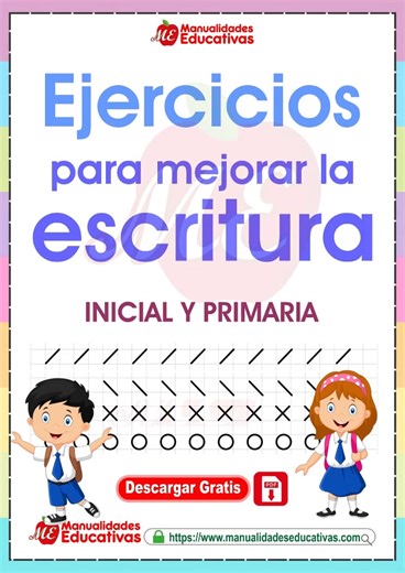 9.2K views · 33 reactions | Ejercicios para mejorar la escritura preescolar y primaria. EJERCICIOS COMPLETOS EN PDF ➡️➡️ Descargar✅ https://www.manualidadeseducativas.com/uncategorized/ejercicios-para-mejorar-la-escritura-preescolar-y-primaria/ | Material Educativo | Facebook