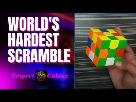World's Hardest Scramble of a 3x3 Rubik's cube| Respect Cubing|SuperFlip pattern.