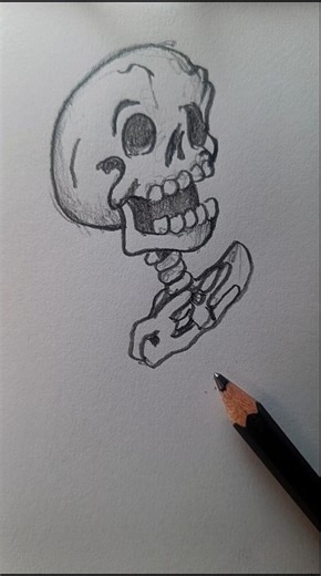 How to Draw a Skeleton Easy Peasy #foryou #art #spooky #beginners #skeleton #simple #howtodraw #fyp