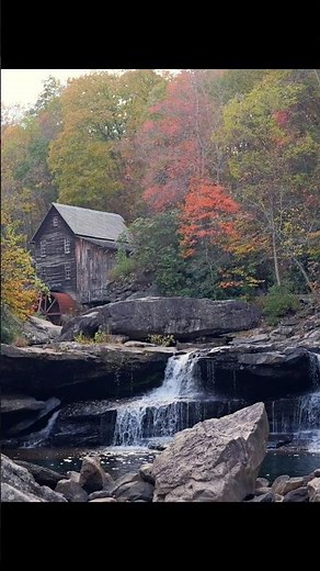 Peak Fall Color at Glade Creek Grist Mill