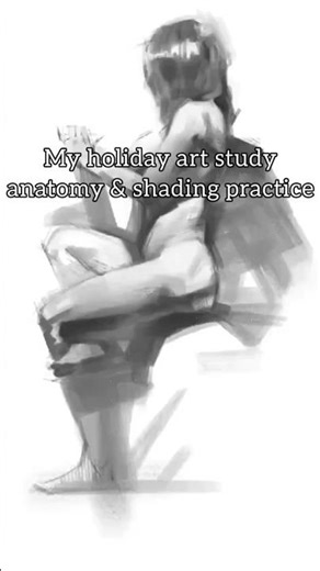 Figure drawing study — practicing anatomy and shadow by copying master artwork.#figuredrawing