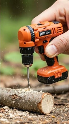 “Mini Drill Power! 🔧 Drilling Wood So Easy #shorts”