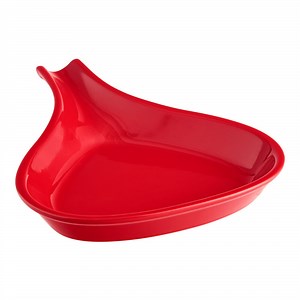 Acopa 18 oz. Red Stoneware Fry Pan Server - 12/Case