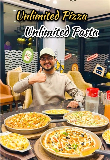 Unlimited Pizza Unlimited Pasta with drinks in Faisalabad? Yes, it’s real. 🍕🔥 Chunk n Cheese Ramadan Iftar Deal starts with a loaded platter, then after Maghrib it’s non-stop pizza & pasta till 8 PM — plus 3 types of cold drinks included. 💰 Rs. 1490 per head Value, variety and proper ambience — perfect for friends & family Iftar #foryoupage #trending #viral #foryou #fyp