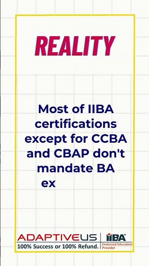 IIBA Certification Myths #bajobs #adaptiveus #businessanalyst #ba #bacertification #businessanalysis