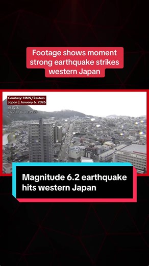 Magnitude 6.2 na Lindol sa Kanlurang Japan