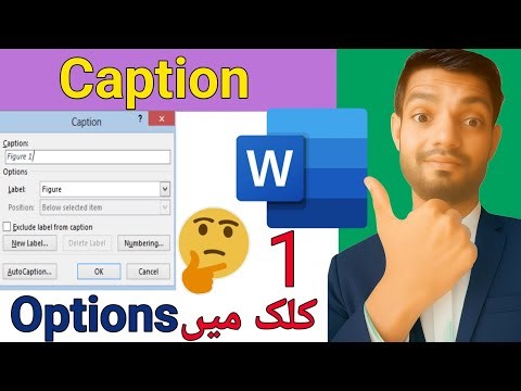 MS Word Caption Kaise Lagaye | Figure 1 Numbering | Caption Options Explained (Urdu/Hindi)