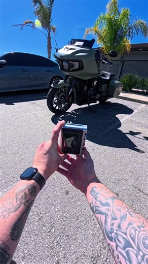 Spread Smiles 2.0 I saw this gorgeous Indian Challenger while I was out riding, so obviously I had to stop and take a photo! This is one of the bells sent to me by @Indian Motorcycle and it couldn’t be going on a better bike. This is my way of letting the rider know that even though they may not be riding with anyone today, they’re not alone. If you’d like to Sponsor a Bell, click the link in my bio to send one my way! #indianmotorcycle #imrambassador #spreadsmiles #motorcycle #tiktok