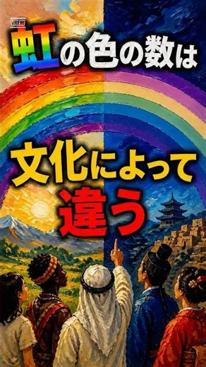 虹の色の数は文化によって違う、言語が変わると見えるものまで変わっていた🌈 日本の七色は世界標準ではなかった #言語 #文化