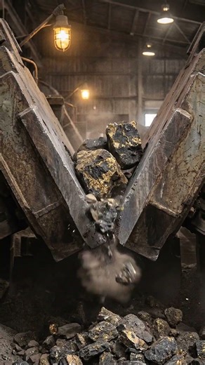 Inside the gold crushing factory #industrial #goldmining