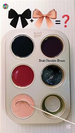 ⚫ Black + Burgundy + Soft Peach | Luxe Romantic Color Mixing ✨🎨#colormixing#artshorts