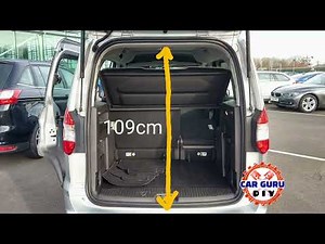 FORD TOURNEO Courier 2014-present, boot dimensions in centimeters #CarGuruDIY