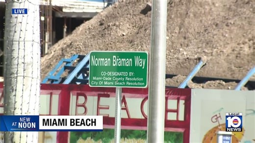 Miami Beach’s new Norman Braman Way is on 17 Street between Washington Avenue and Alton Road