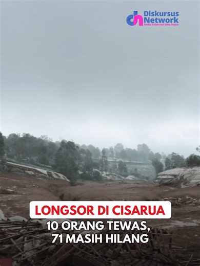 Update bencana tanah longsor menerjang wilayah Cisarua, Kabupaten Bandung Barat. BPBD Jawa Barat. Polda Jabar mencatat 10 kantong jenazah korban longsor berada di pos DVI. Enam di antaranya telah teridentifikasi, sementara sisanya masih dalam proses. Proses pencarian korban masih terus berlangsung di tengah kendala cuaca ekstrem. Berdasarkan laporan terakhir, sekitar 71 orang masih dilaporkan hilang. #longsor #cisarua #bogorbarat