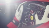Close-up shot of sportsperson testing steering wheel of open-wheel...