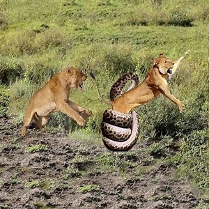 2.1M views · 2.6K shares | The Giant Python Is Strong, But The Lion Attacked And Saved The Young Lion Cre: Dangerous Predators | Dangerous Predators | Facebook