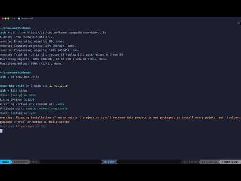 Install snow-bin-utils (Snow Utils) — automate Snowflake External Volume + PAT setup