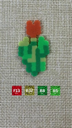 Fuse Bead ASMR: Tulip from Minecraft
