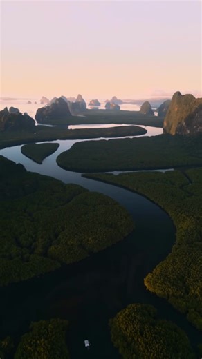 Phang Nga Bay is one of Thailand’s iconic landscapes, where its estuaries flow into the sea. Locals say these waterways were once pathways for ancient spirits who protected the bay and its islands. The estuaries continue to shape the coastline today, which feeds the mangroves and creates one of the richest ecosystems in Southern Thailand. 🎥 @iverp . . . #PhangNgaBay #Thailand #AmazingThailand #VisitThailand #ThailandInsider #SouthernThailand #Mangroves #AerialThailand #ThailandNature #TravelTha
