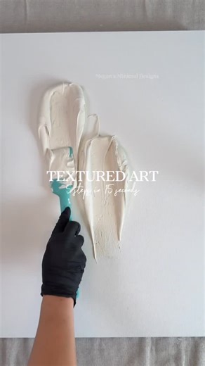 Megan | Textured Art on Instagram: "5 simple steps to creating textured art 👇🏼 1 Add textured paste 2 Create your design 3 Sand (optional) 4 Paint 5 Varnish If you’re interested in more info about getting started with textured art, check out the textured art guide for beginners (linked in my profile) to walk you through creating your first textured artwork 🤍 #texturedart #texturedpainting #textureartist #plasterart #minimalisthome #minimalistinteriordesign #bohostyle #bohodecor #wallart #home